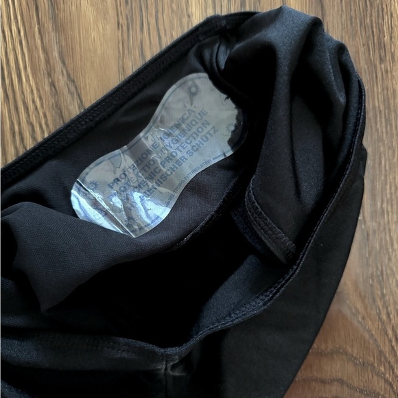 NWOT BRIDE SQUAD one piece bathing suit, black with pink metallic writing (M) - Picture 6 of 6